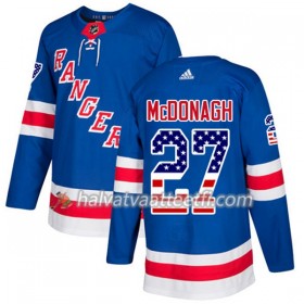 Miesten NHL New York Rangers Pelipaita Ryan McDonagh 27 Adidas 2017-2018 Blue USA Flag Fashion Authentic